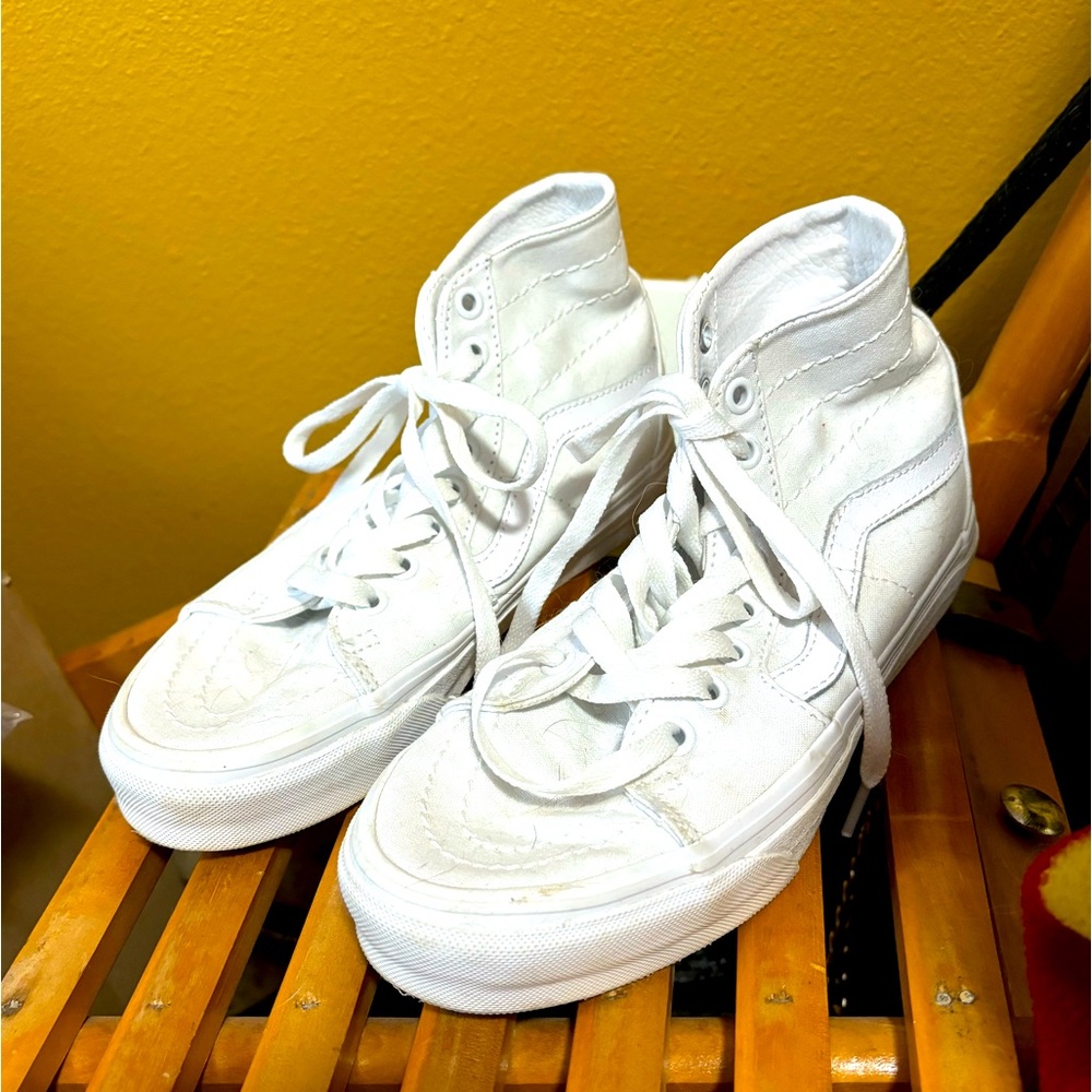 White Vans hightops